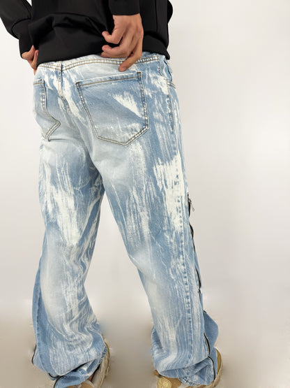 JEANS FLARE ZIP MARMO