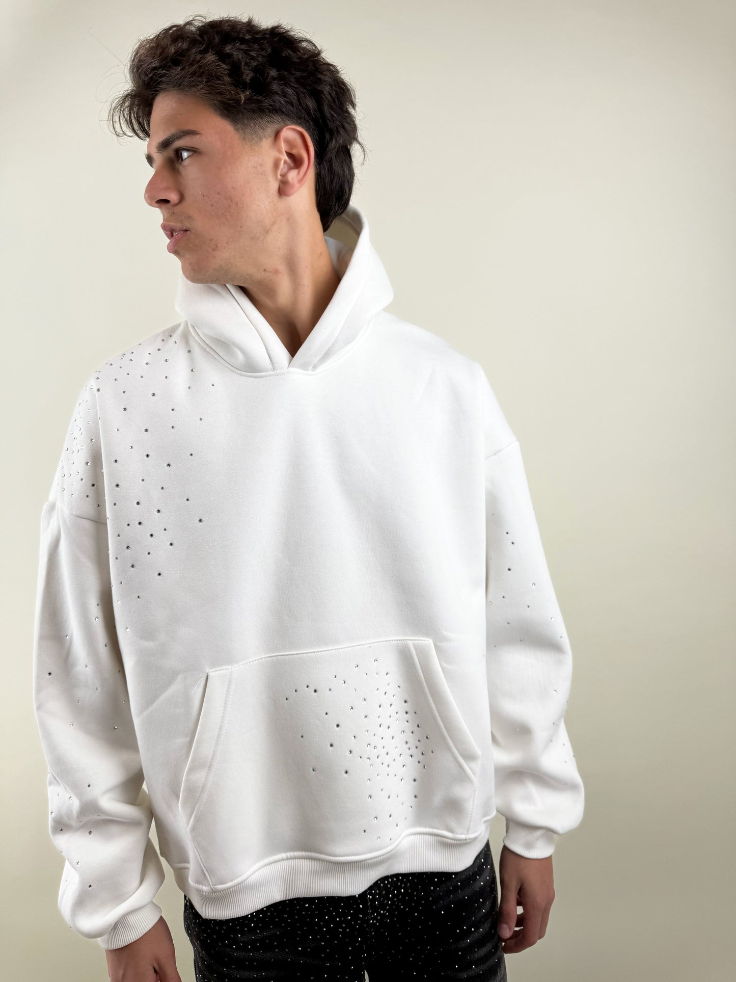 FELPA GLITTER-BIANCA