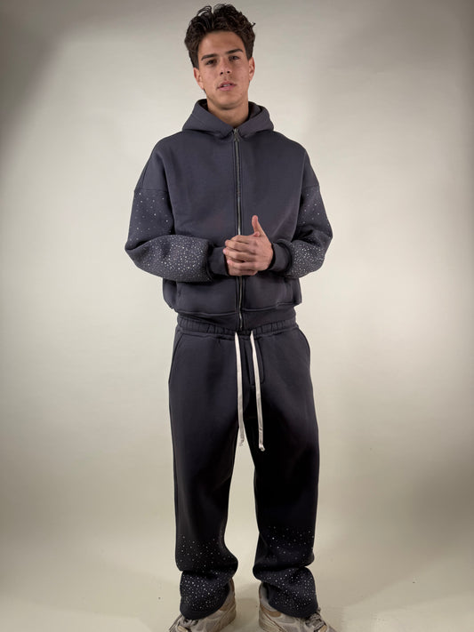 COORDINATO TUTA GRIGIO BRILLANTINI