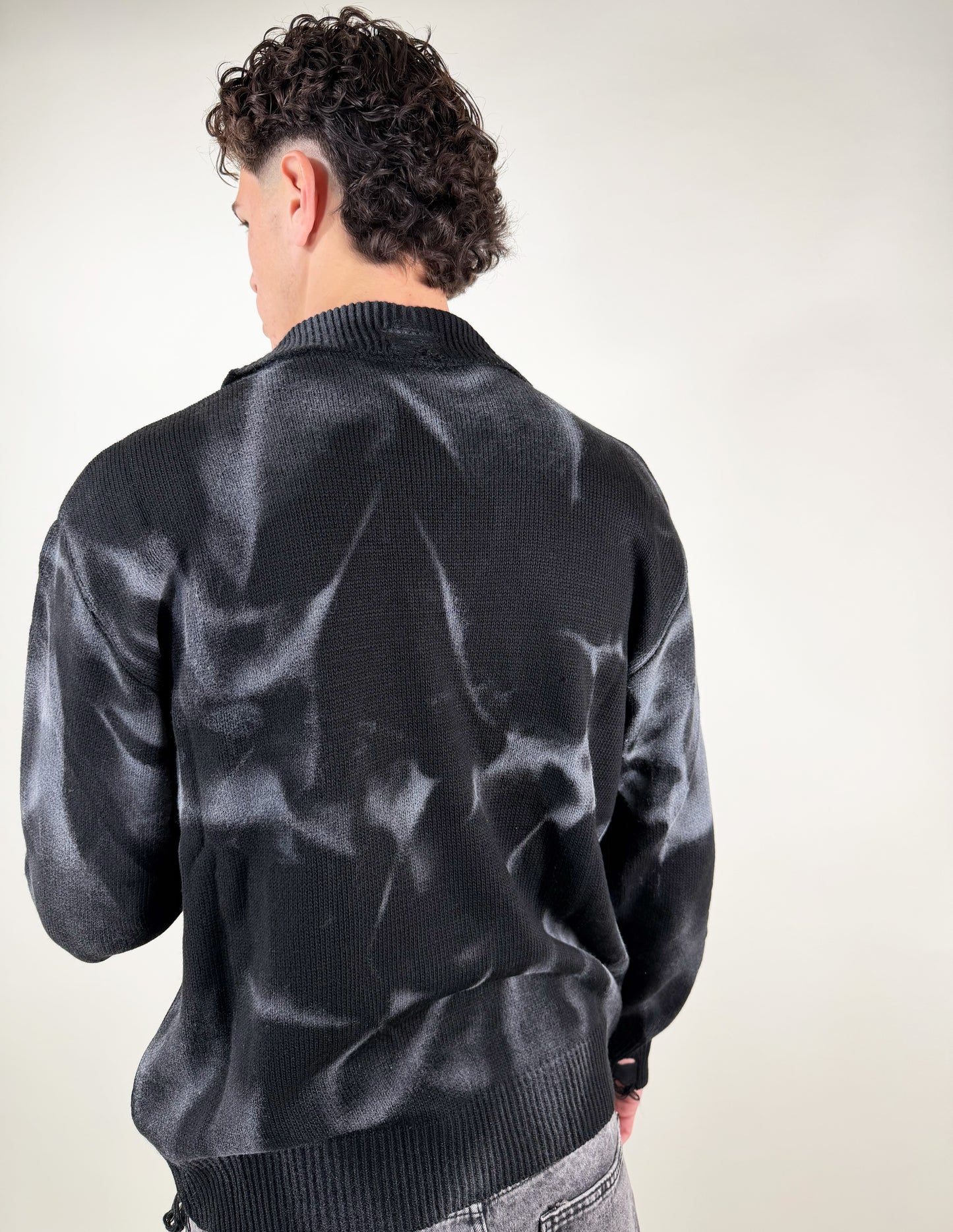 MAGLIONCINO MARBLE-NERO