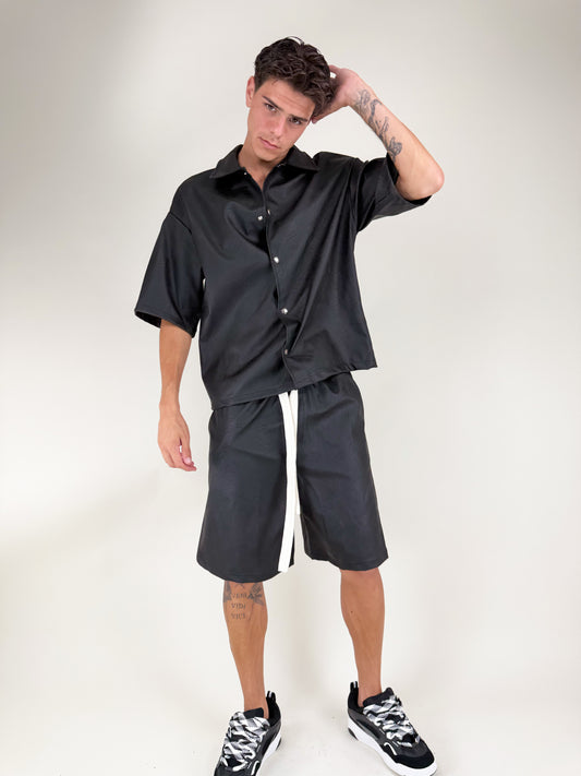 COORDINATO ECOPELLE-NERO