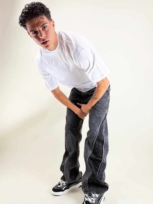 JEANS BAGGY ZIP-SCURI