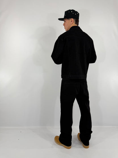 COORDINATO JEANS NERO GLITTER