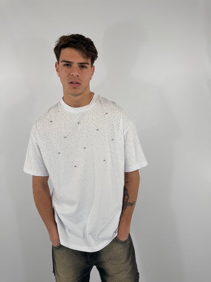 T-SHIRT GLITTER- BIANCA