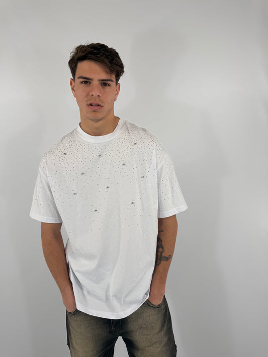 T-SHIRT GLITTER- BIANCA
