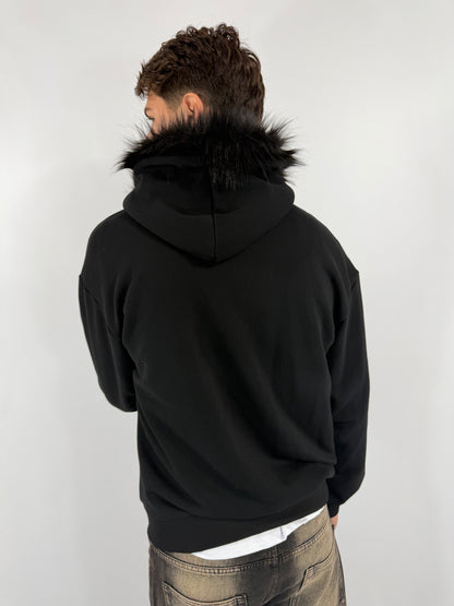 FELPA ZIP PELLICCIA