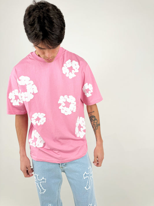 T-SHIRT FIORI-ROSA
