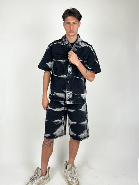 COORDINATO DENIM NERO ACIDO