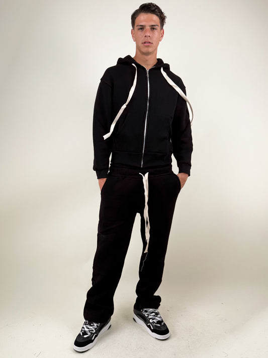 COORDINATO TUTA ZIP-NERO
