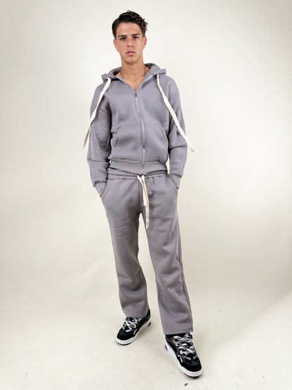 COORDINATO TUTA ZIP-GRIGIO