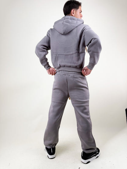 COORDINATO TUTA ZIP-GRIGIO