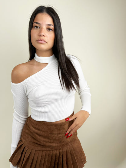 MAGLIA MONOSPALLA-BIANCA