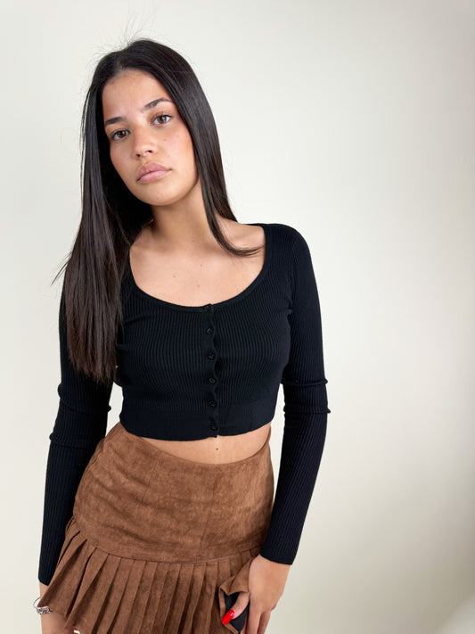 MAGLIA BOTTONI-NERA
