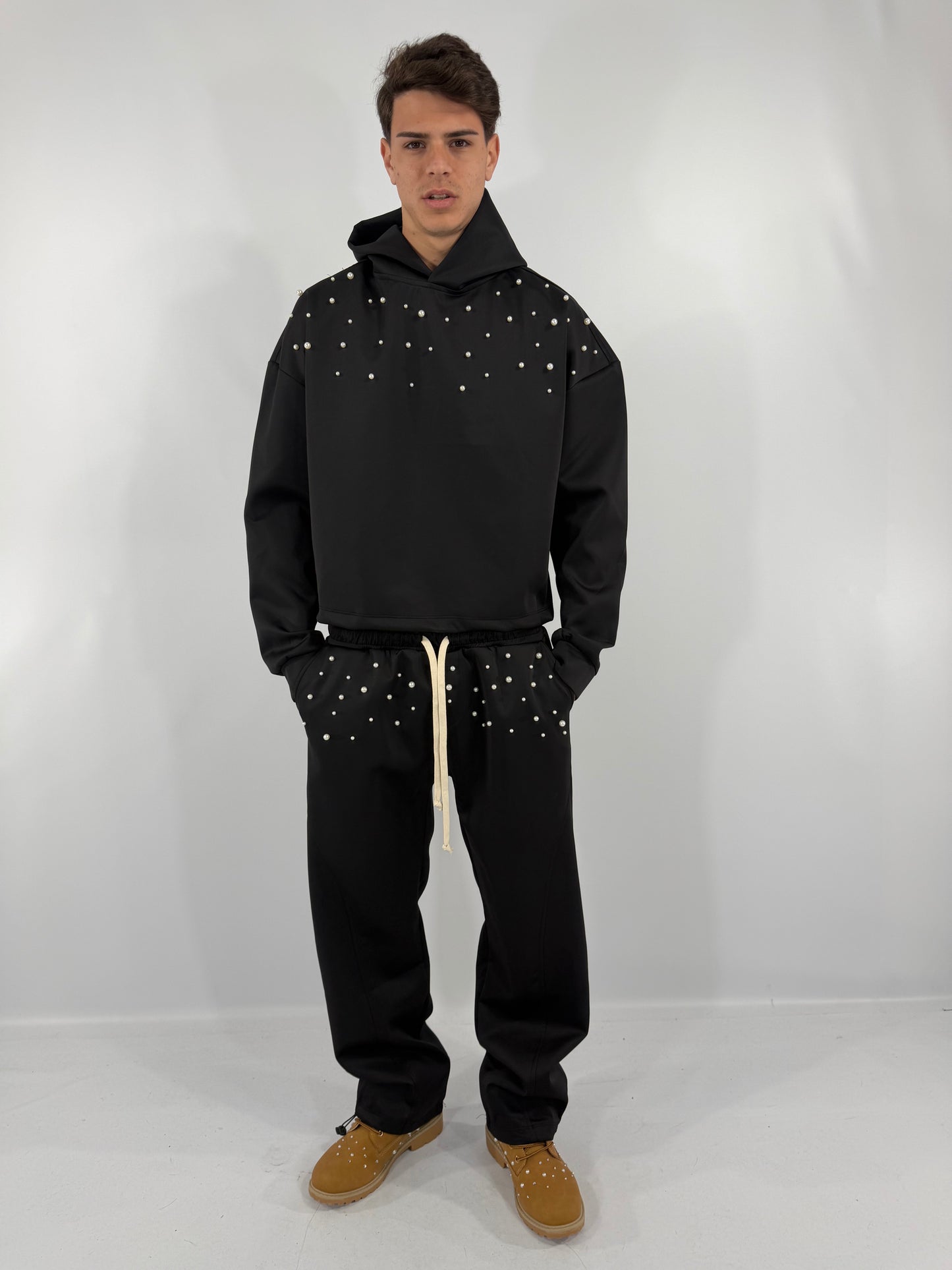 COORDINATO SCUBA PERLE - NERO