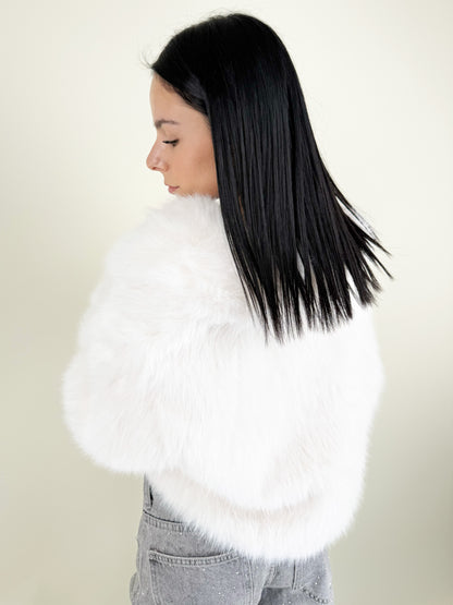 PELLICCIA CROP-BIANCO