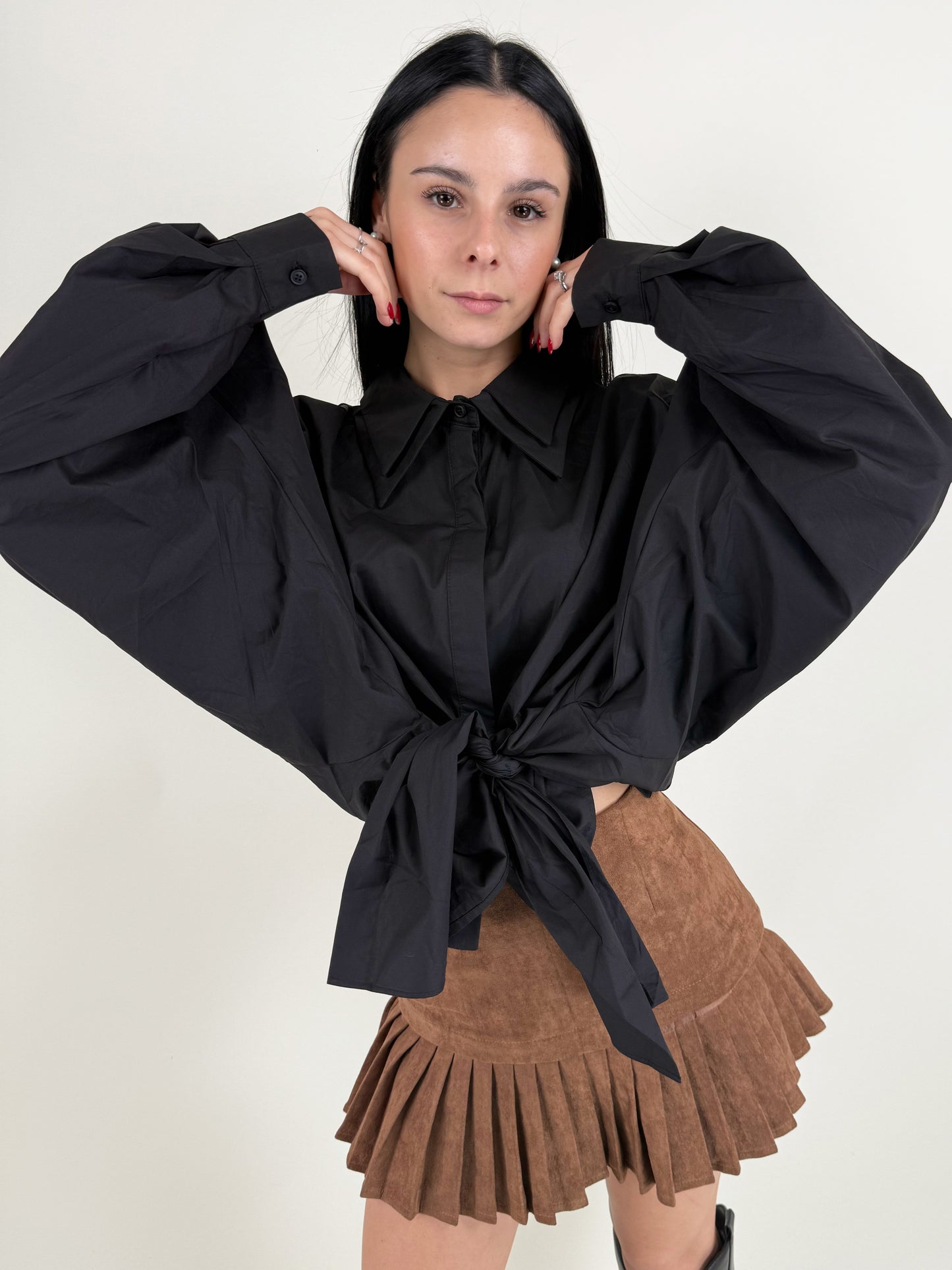 BLACK TIE CAMICIA NODO-NERO