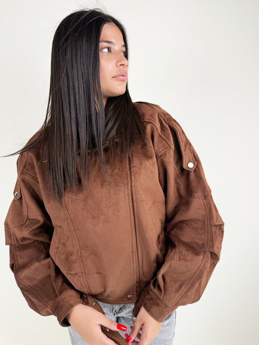 GIACCA SUEDE MARRONE