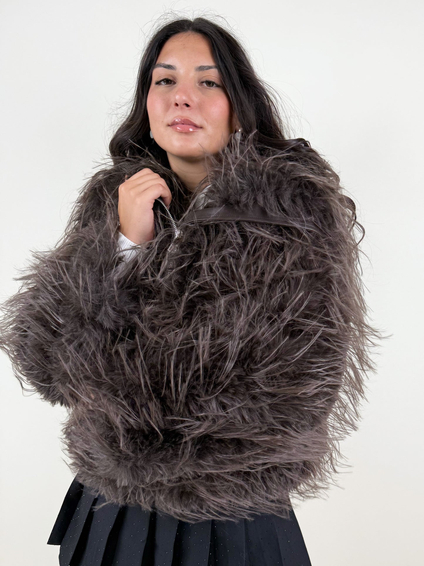 PELLICCIA NIGHT GLAM-MARRONE