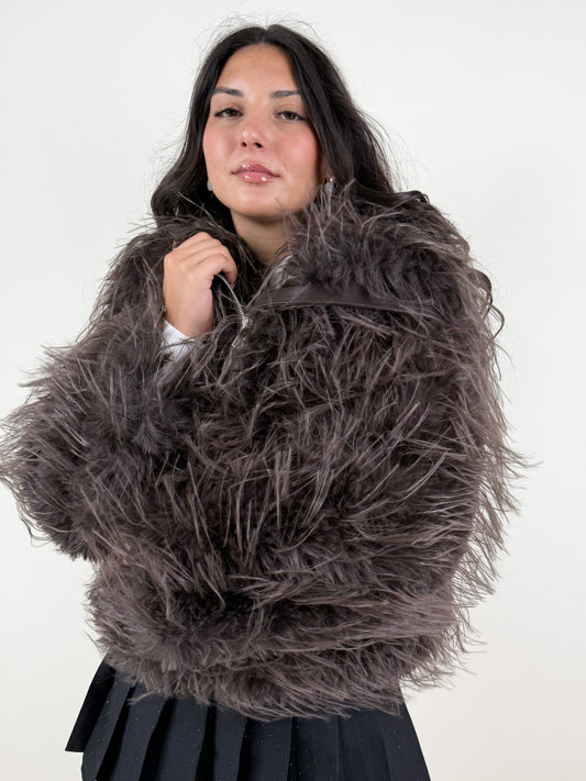 PELLICCIA NIGHT GLAM-MARRONE