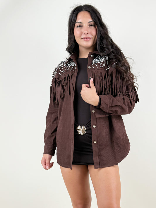 SHINY SUEDE CAMICA