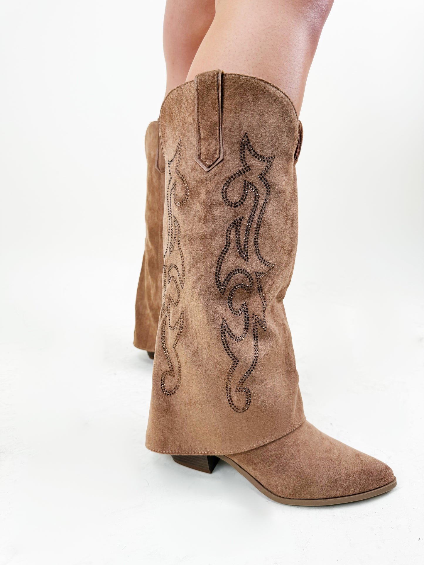 STIVALI TEXANI SUEDE
