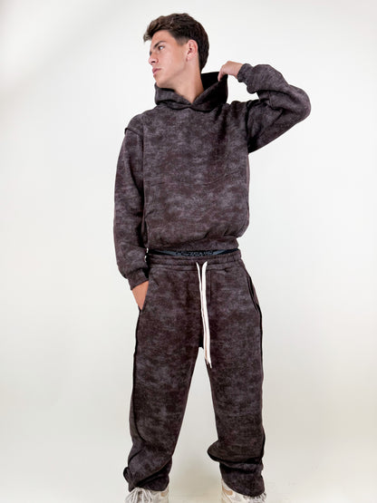 COORDINATO TUTA MARMORIZZATO-MARRONE