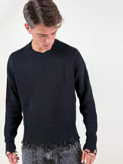 MAGLIONCINO CROP-NERO