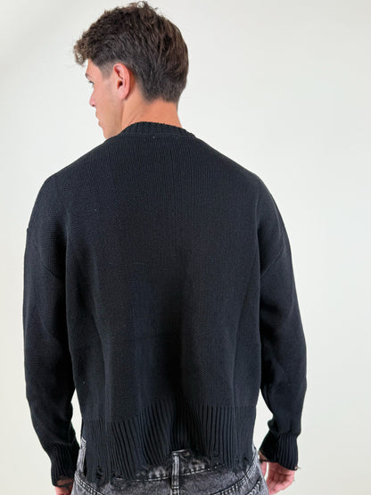 MAGLIONCINO CROP-NERO