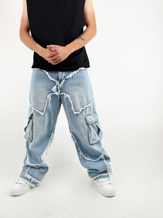 JEANS DENIM SFRANGIATI