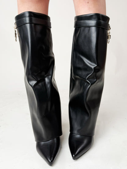 STIVALI ALTI DONNA-NERI