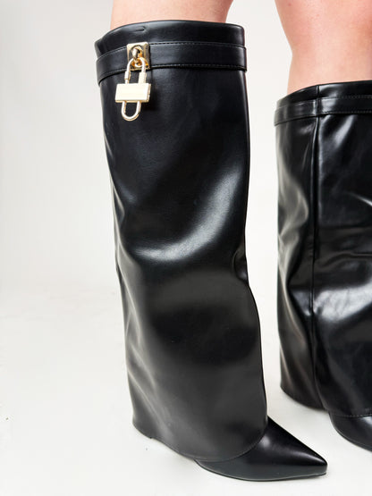 STIVALI ALTI DONNA-NERI