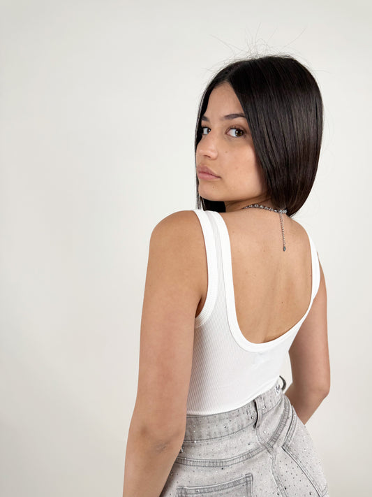 BODY CANOTTIERA COSTINE-BIANCO
