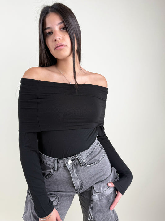 MAGLIA MINIMAL-NERO
