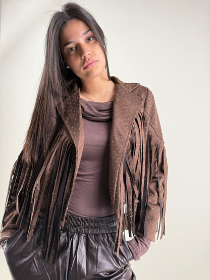 GIACCA SUEDE FRANGE