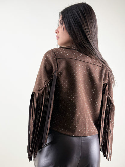 GIACCA SUEDE FRANGE