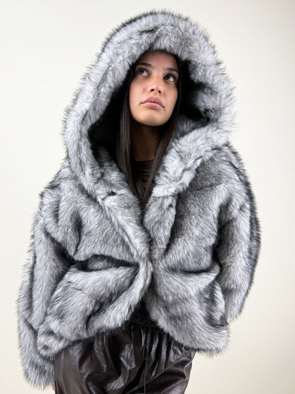 PELLICCIA CAPPUCCIO-GRIGIA