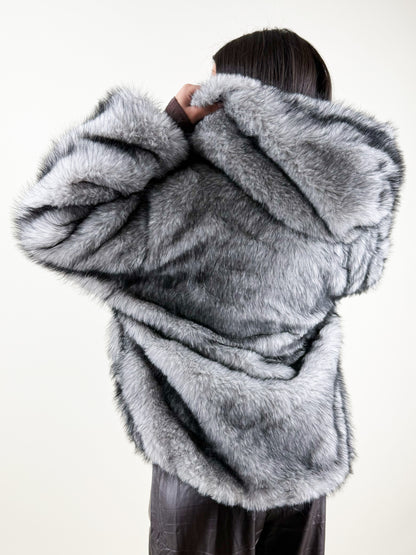 PELLICCIA CAPPUCCIO-GRIGIA