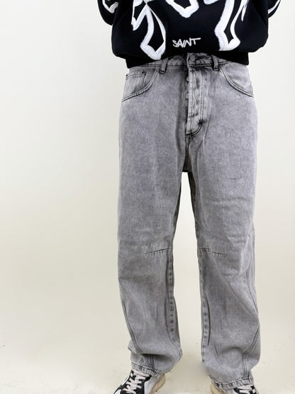 JEANS BAGGY GRIGIO