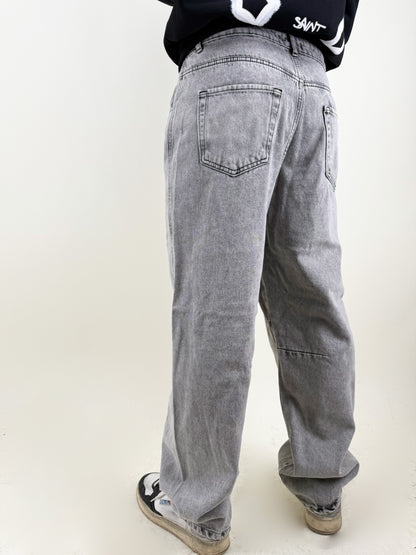 JEANS BAGGY GRIGIO