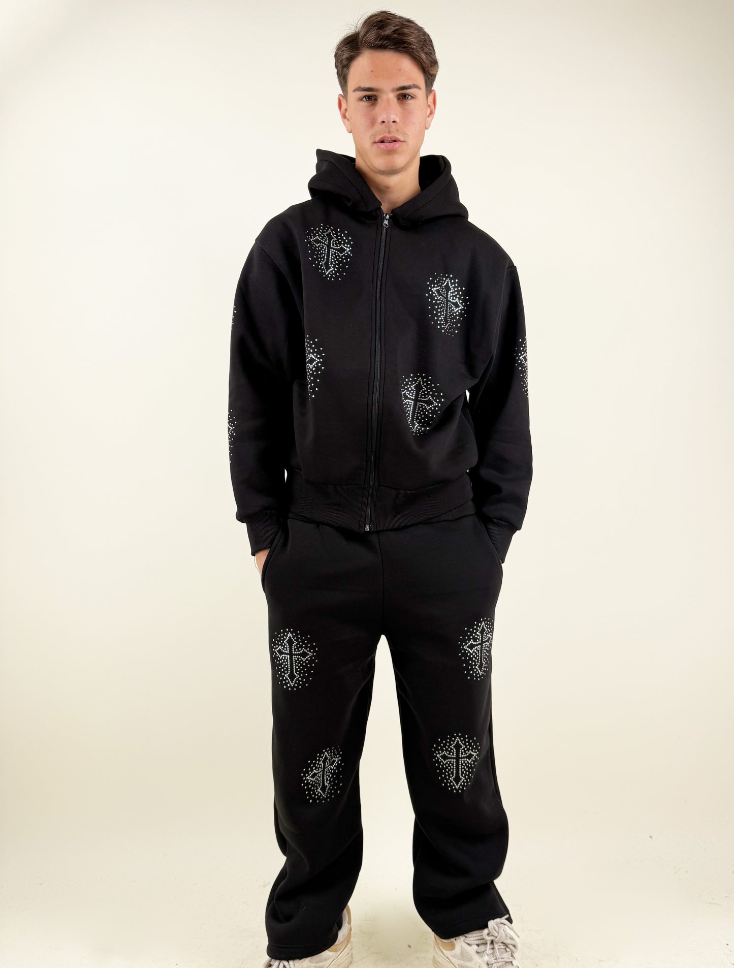 COORDINATO TUTA ZIP CRYSTAL CROSS