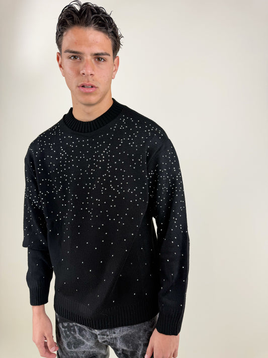 MAGLIONE GLITTER-NERO